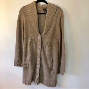 H&M Womens Tan Heavy Cardigan Sweater
